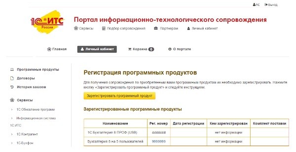 Личный кабинет 1С: регистрация, авторизация и использование Личный кабинет 1С: регистрация, авторизация и использование
