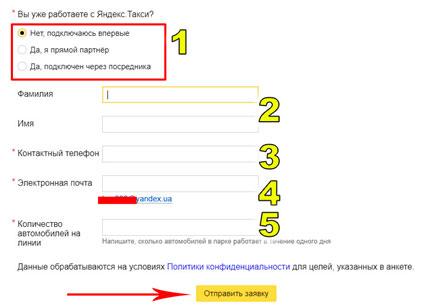 4 этапа, как открыть таксопарк Яндекс Такси
