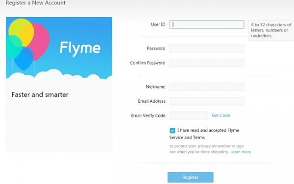 Аккаунт Flyme