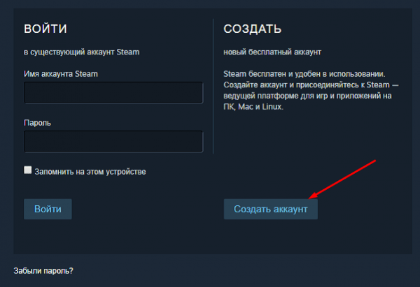 Как придумать пароль для Steam