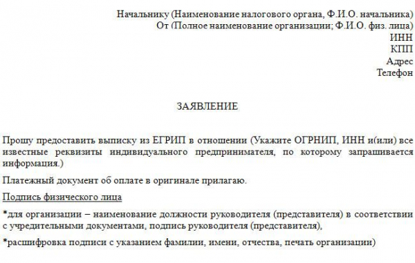 Как получить выписку из ЕГРИП: подробные шаги Как получить выписку из ЕГРИП: подробные шаги