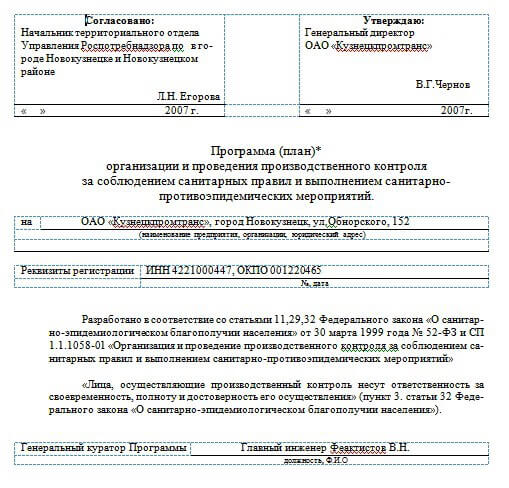Производственный контроль на предприятии: программа и цель Производственный контроль на предприятии: программа и цель